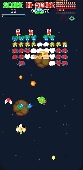 Galaxiga Retro Arcade Action (Галаксига Ретро Аркейд Экшн) [МОД: Все открыто, Дополнительные деньги и Меню MOD] Screenshot 2