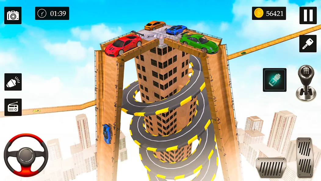 Ramp Car Stunt Racing Game (Крейзи Кар Стантс) [МОД: Бесконечные деньги, Монеты и Мега MOD] Screenshot 1