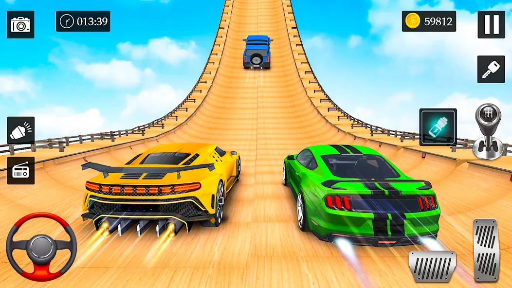 Ramp Car Stunt Racing Game (Крейзи Кар Стантс) [МОД: Бесконечные деньги, Монеты и Мега MOD] Screenshot 2
