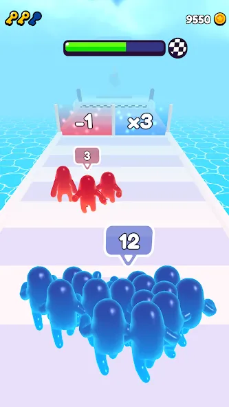 Join Blob Clash 3D: Mob Runner (Джойн Блоб Клаш 3D) [МОД: Все открыто, Дополнительные деньги и Меню MOD] Screenshot 3