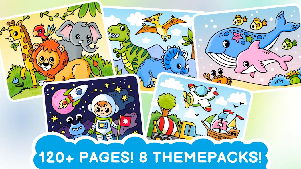 Easy coloring book for kids [МОД: Бесконечные деньги, Монеты и Мега MOD] Screenshot 2