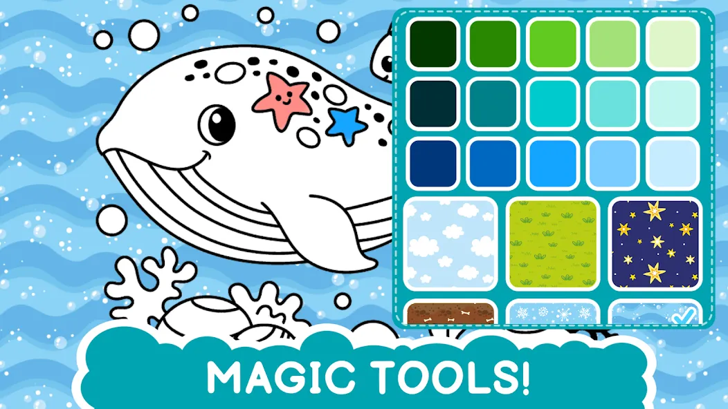 Easy coloring book for kids [МОД: Бесконечные деньги, Монеты и Мега MOD] Screenshot 4