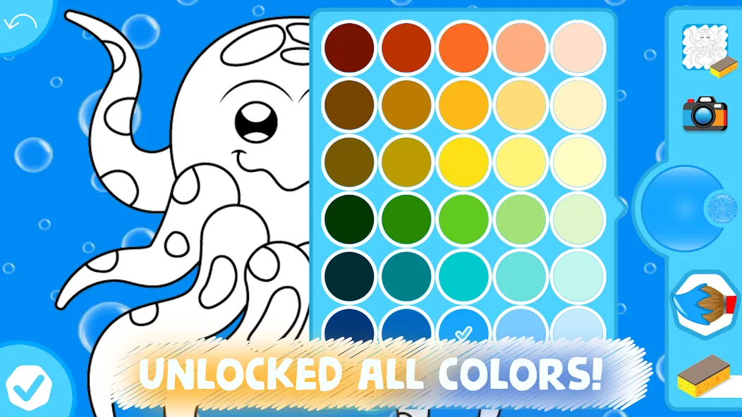 Easy coloring pages for kids [МОД: Много монет, Открытые уровни и Мега MOD] Screenshot 5