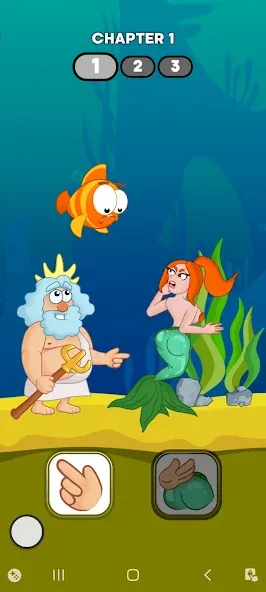 Neptune vs Mermaid: Fish Prank (Нептун против Русалки) [МОД: Все открыто, Дополнительные деньги и Меню MOD] Screenshot 1