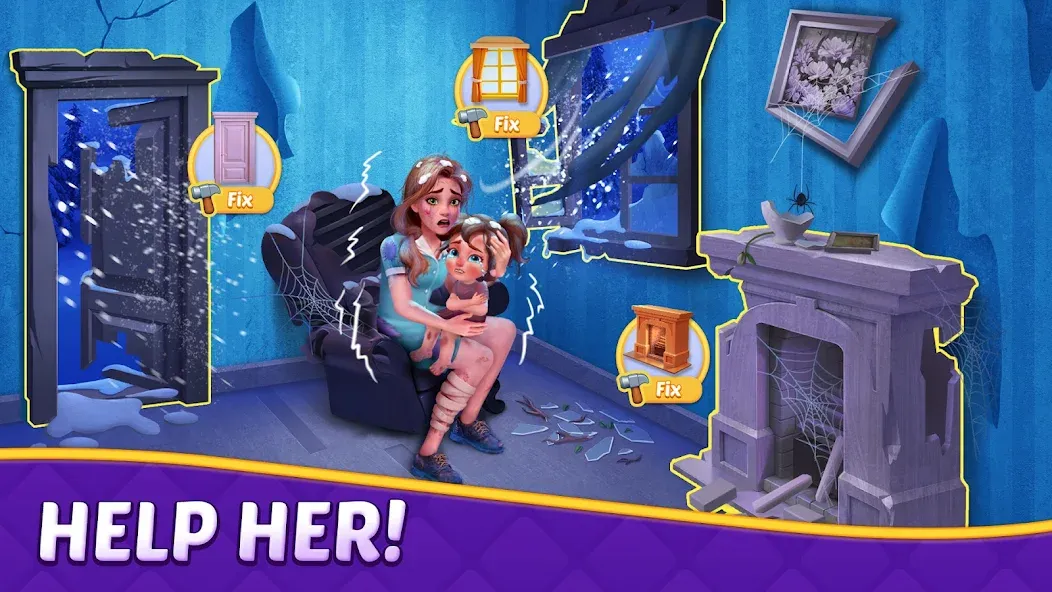 Matching Story - Puzzle Games (Матчинг Стори) [МОД: Меню, Бесконечные монеты и Открытые уровни] Screenshot 1