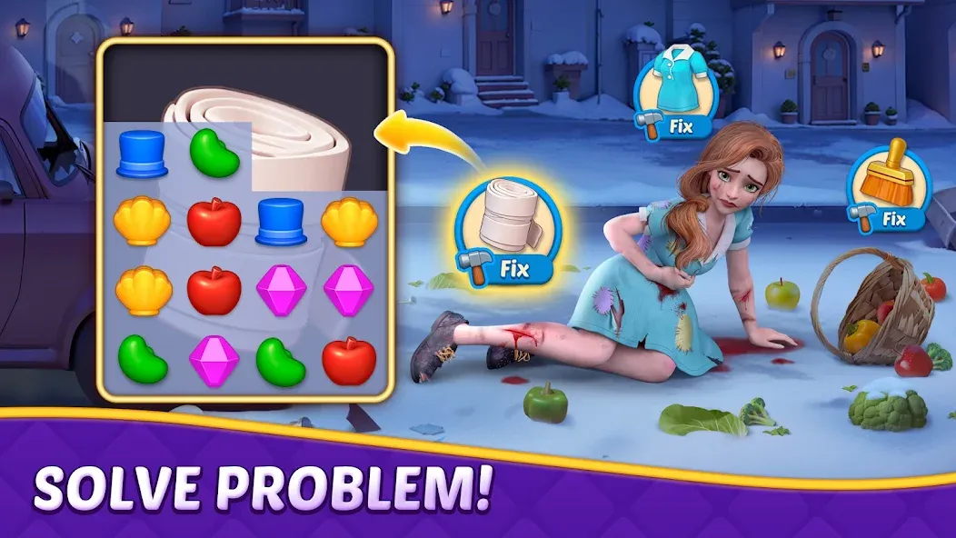Matching Story - Puzzle Games (Матчинг Стори) [МОД: Меню, Бесконечные монеты и Открытые уровни] Screenshot 2