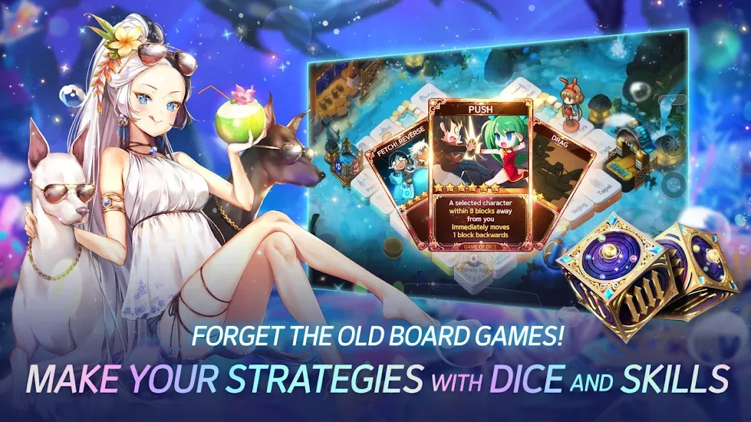 Game of Dice: Board&Card&Anime (Гейм оф Дайс) [МОД: Все открыто, Дополнительные деньги и Меню MOD] Screenshot 3