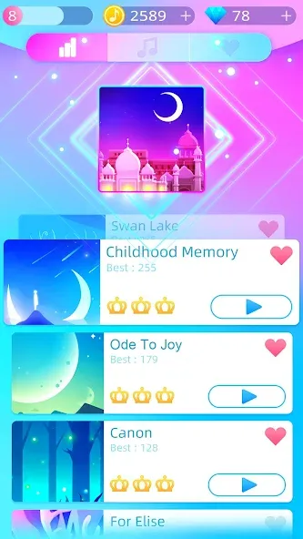 Piano Music Go-EDM Piano Games [МОД: Меню, Бесконечные монеты и Открытые уровни] Screenshot 5