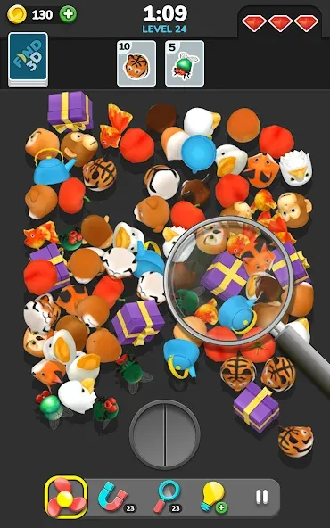 Find 3D - Match 3D Items (Файнд 3Д) [МОД: Меню, Бесконечные монеты и Открытые уровни] Screenshot 3