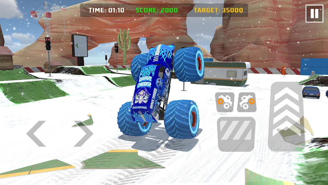 Car Games: Monster Truck Stunt (Монстртрак стант) [МОД: Много денег, Монет и Все открыто] Screenshot 1