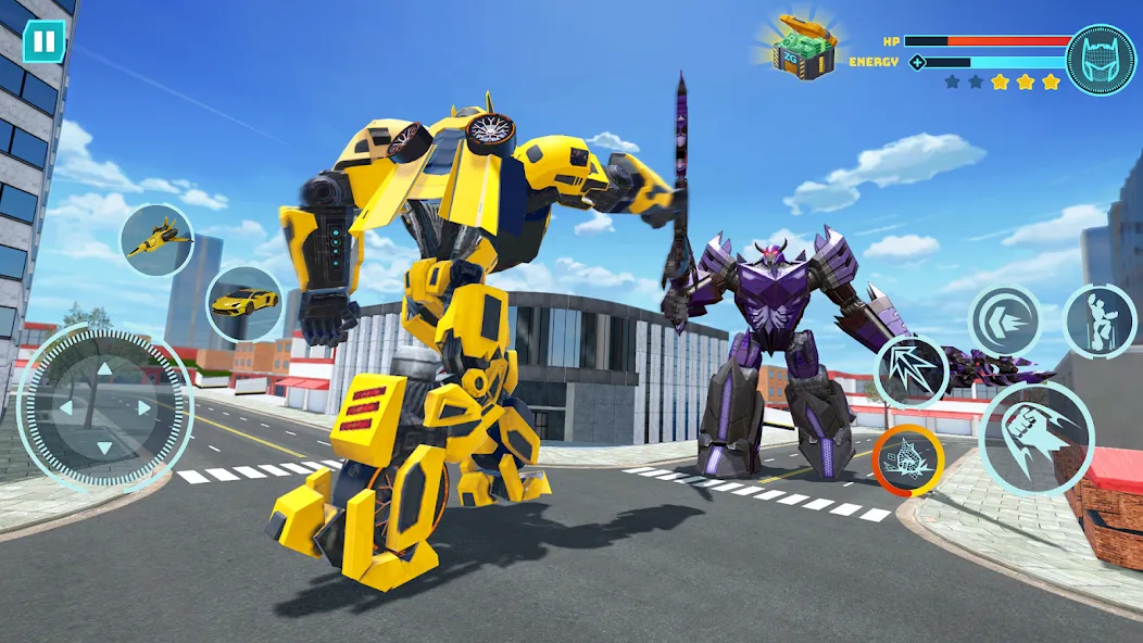 Robot Game: Transform & Fight (Робот Игра Трансформация Автомобиля) [МОД: Много монет, Открытые уровни и Мега MOD] Screenshot 1