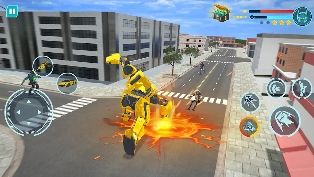 Robot Game: Transform & Fight (Робот Игра Трансформация Автомобиля) [МОД: Много монет, Открытые уровни и Мега MOD] Screenshot 4