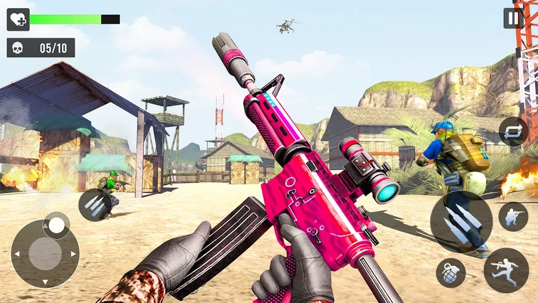 Gun Games - FPS Shooting Games (ФПС офлайн игры по стрельбе из пистолета) [МОД: Бесконечные деньги, Монеты и Мега MOD] Screenshot 1
