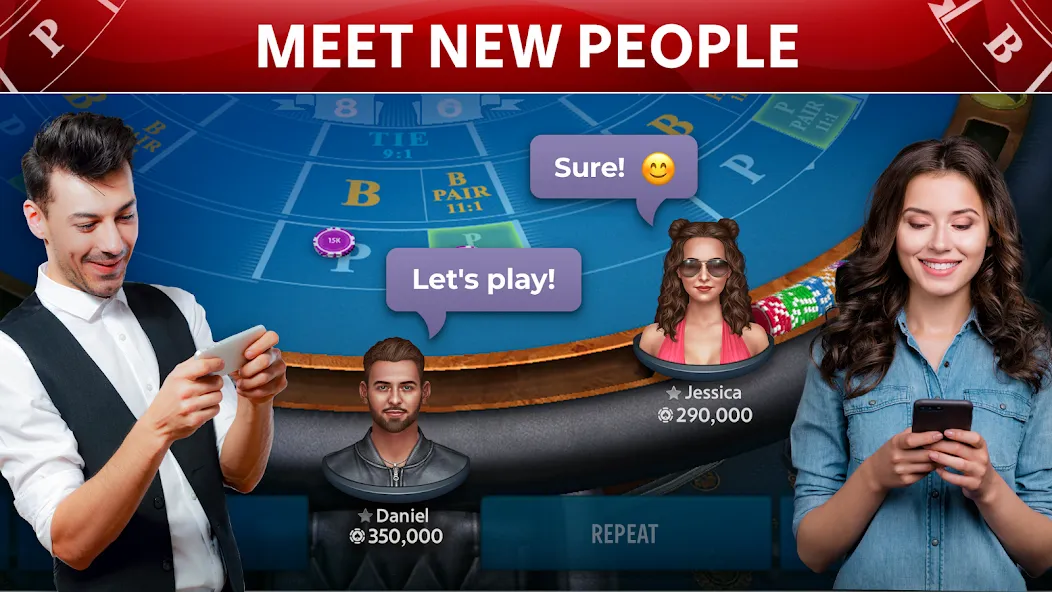 Baccarat Online: Baccarist [МОД: Много монет, Открытые уровни и Мега MOD] Screenshot 1