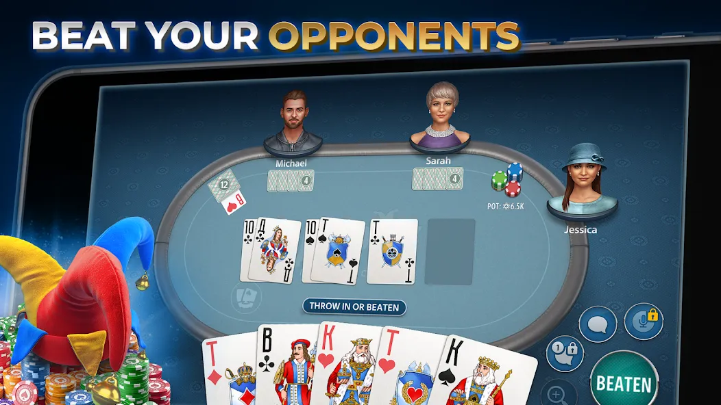 Durak Online by Pokerist [МОД: Много денег, Монет и Все открыто] Screenshot 1