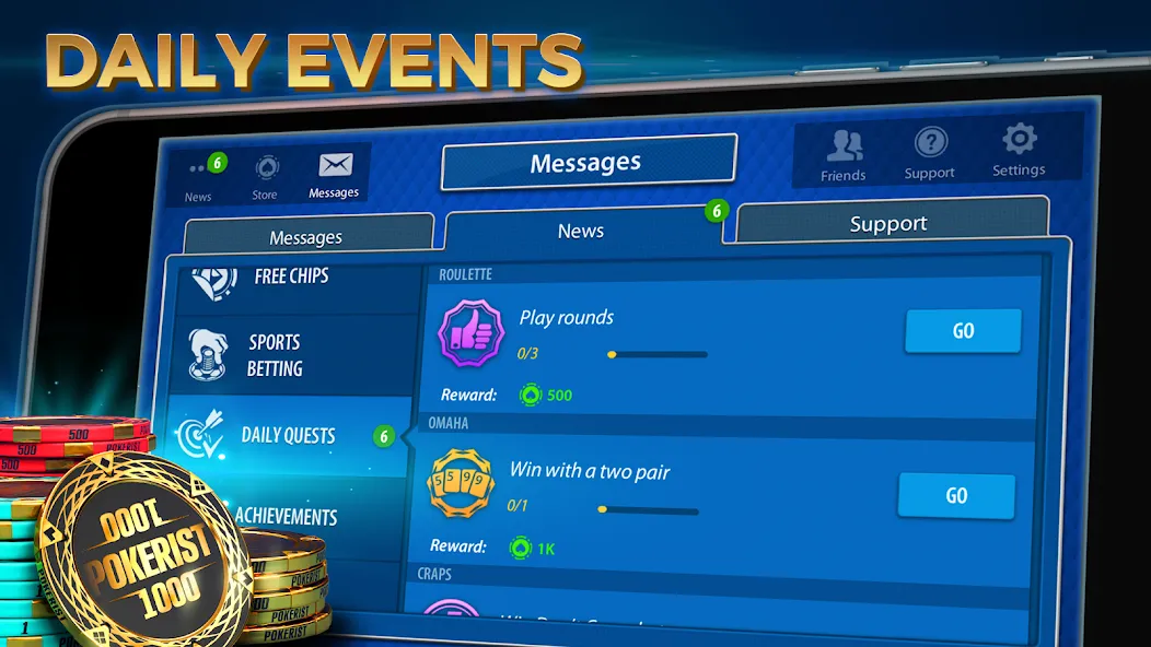 Texas Hold'em Poker: Pokerist [МОД: Все открыто, Дополнительные деньги и Меню MOD] Screenshot 3