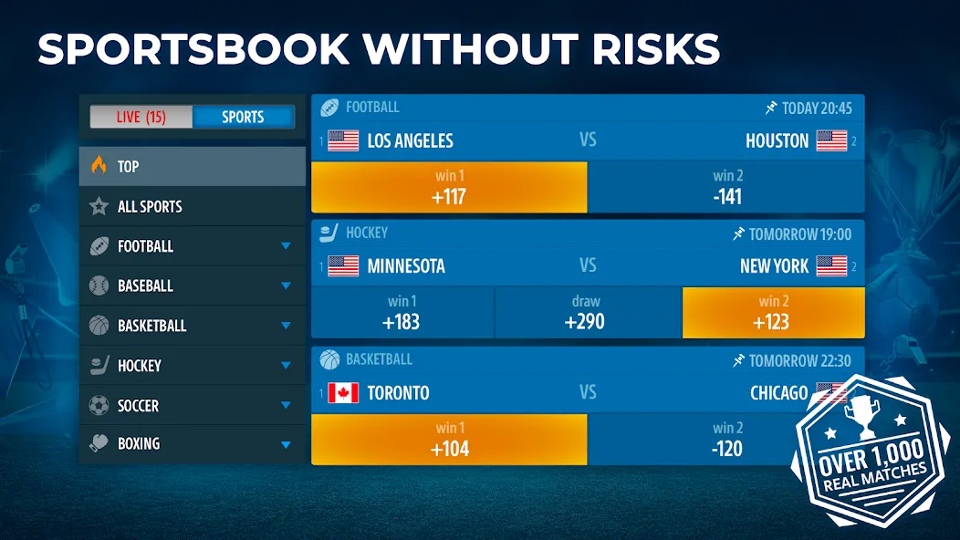 Sportsbook by Pokerist [МОД: Много монет, Открытые уровни и Мега MOD] Screenshot 1