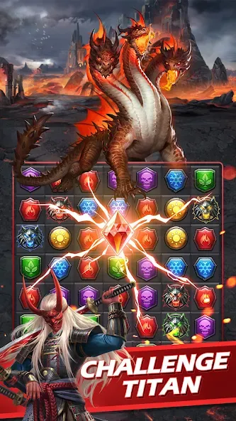MythWars & Puzzles: RPG Match3 [МОД: Меню, Бесконечные монеты и Открытые уровни] Screenshot 2