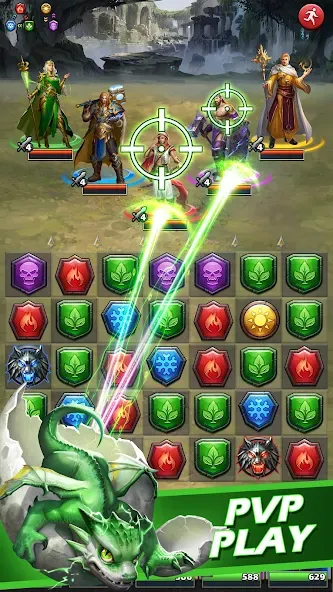 MythWars & Puzzles: RPG Match3 [МОД: Меню, Бесконечные монеты и Открытые уровни] Screenshot 3
