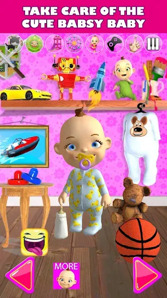 Talking Babsy Baby [МОД: Много денег, Монет и Все открыто] Screenshot 1