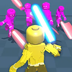 Скачать Block Gladiator 3D: sword duel (Блок Гладиатор 3D) [МОД: Деньги, Монеты и Меню MOD] | Взлом Block Gladiator 3D: sword duel на Андроид