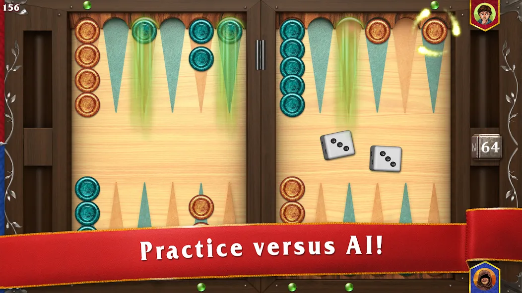 Backgammon Masters [МОД: Меню, Бесконечные монеты и Открытые уровни] Screenshot 3