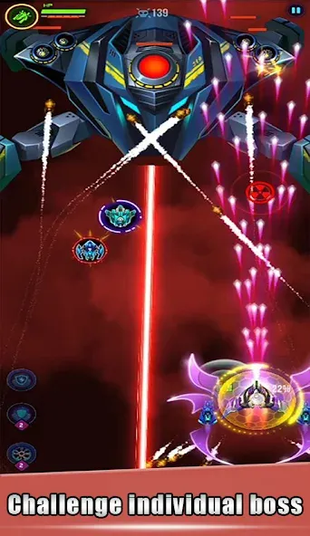 Galaxy Attack - space shooting (Гэлакси Атак) [МОД: Деньги, Монеты и Меню MOD] Screenshot 2