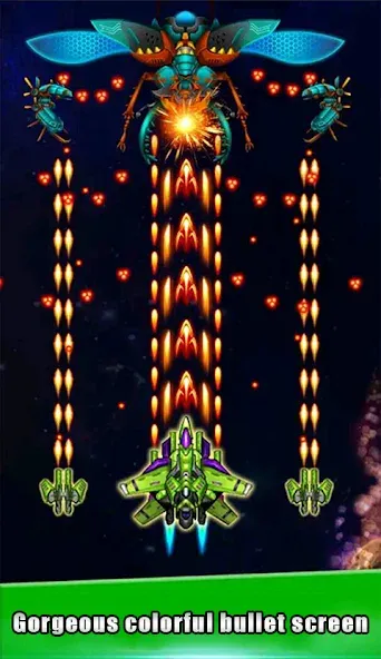 Galaxy Attack - space shooting (Гэлакси Атак) [МОД: Деньги, Монеты и Меню MOD] Screenshot 4