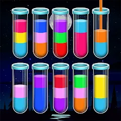 Скачать Water Sort Color Sorting games (Вотер Сорт Колор Сортинг гейм) [МОД: Много денег, Монет и Все открыто] | Взлом Water Sort Color Sorting games на Андроид