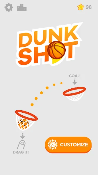 Dunk Shot (Данк Шот) [МОД: Много денег, Монет и Все открыто] Screenshot 1