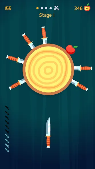 Knife Hit (На русский язык   переводится как Удар ножом) [МОД: Меню, Бесконечные монеты и Открытые уровни] Screenshot 1