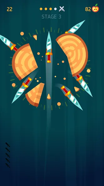 Knife Hit (На русский язык   переводится как Удар ножом) [МОД: Меню, Бесконечные монеты и Открытые уровни] Screenshot 3