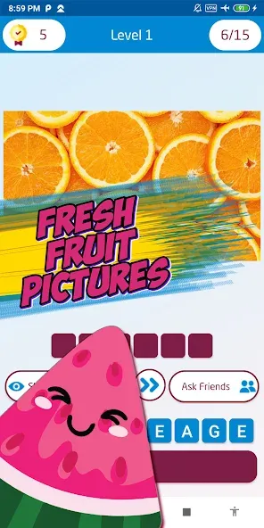Guess the fruit name game [МОД: Все открыто, Дополнительные деньги и Меню MOD] Screenshot 4