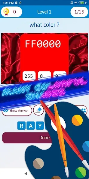 Guess the color game [МОД: Много денег, Монет и Все открыто] Screenshot 4