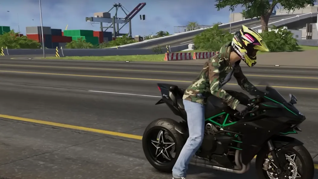 Kawasaki Ninja H2r Games 3D (Кавасаки Ниндзя 2р Игры 3D) [МОД: Много денег, Монет и Все открыто] Screenshot 1
