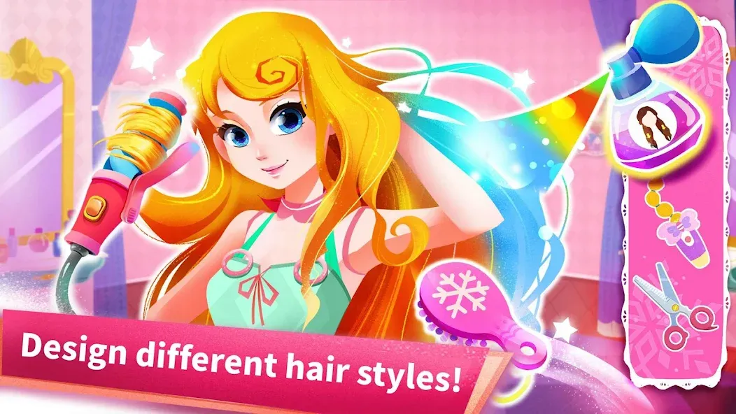 Little Panda: Princess Salon [МОД: Меню, Бесконечные монеты и Открытые уровни] Screenshot 3