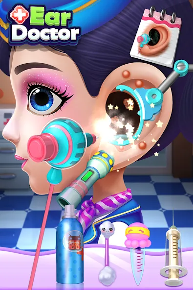 Ear Doctor [МОД: Все открыто, Дополнительные деньги и Меню MOD] Screenshot 1