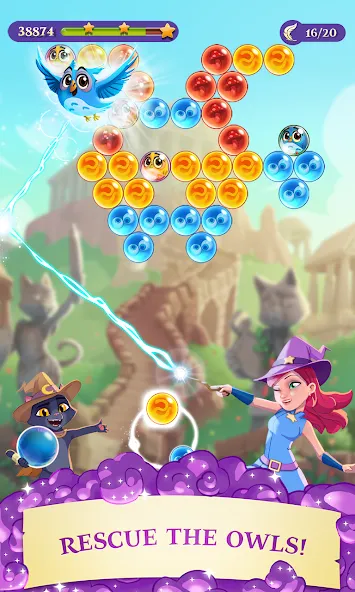 Bubble Witch 3 Saga (Бабл Витч 3 Сага) [МОД: Много монет, Открытые уровни и Мега MOD] Screenshot 1