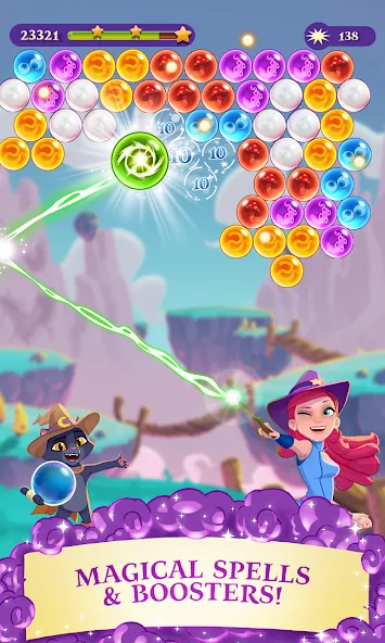 Bubble Witch 3 Saga (Бабл Витч 3 Сага) [МОД: Много монет, Открытые уровни и Мега MOD] Screenshot 2
