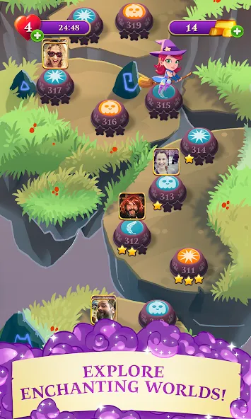 Bubble Witch 3 Saga (Бабл Витч 3 Сага) [МОД: Много монет, Открытые уровни и Мега MOD] Screenshot 4
