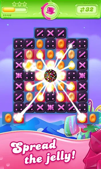 Candy Crush Jelly Saga (Кенди Краш Джелли Сага) [МОД: Деньги, Монеты и Меню MOD] Screenshot 1