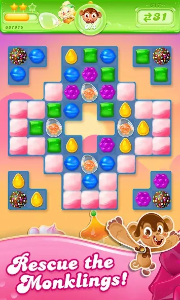 Candy Crush Jelly Saga (Кенди Краш Джелли Сага) [МОД: Деньги, Монеты и Меню MOD] Screenshot 3