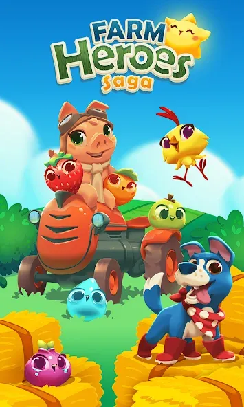 Farm Heroes Saga (Фарм Хероус Сага) [МОД: Много монет, Открытые уровни и Мега MOD] Screenshot 1