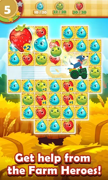 Farm Heroes Saga (Фарм Хероус Сага) [МОД: Много монет, Открытые уровни и Мега MOD] Screenshot 3