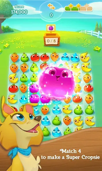 Farm Heroes Super Saga (Фарм Хероес Супер Сага) [МОД: Много монет, Открытые уровни и Мега MOD] Screenshot 1