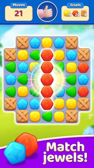 EverMatch 3 Game (ЭверМатч 3 Игра) [МОД: Меню, Бесконечные монеты и Открытые уровни] Screenshot 2