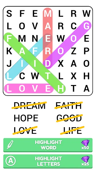 Word Search Puzzle Game [МОД: Все открыто, Дополнительные деньги и Меню MOD] Screenshot 3