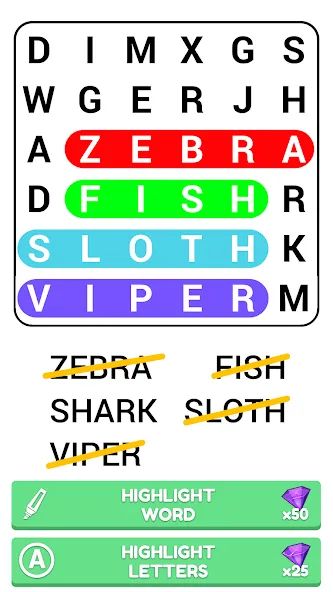 Word Search Puzzle Game [МОД: Все открыто, Дополнительные деньги и Меню MOD] Screenshot 4
