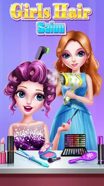 Girls Hair Salon [МОД: Много монет, Открытые уровни и Мега MOD] Screenshot 2