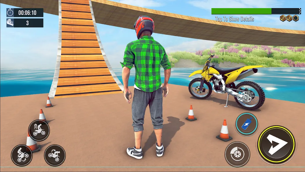Bike Stunt : Motorcycle Game [МОД: Много монет, Открытые уровни и Мега MOD] Screenshot 1